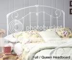 White iron headboard